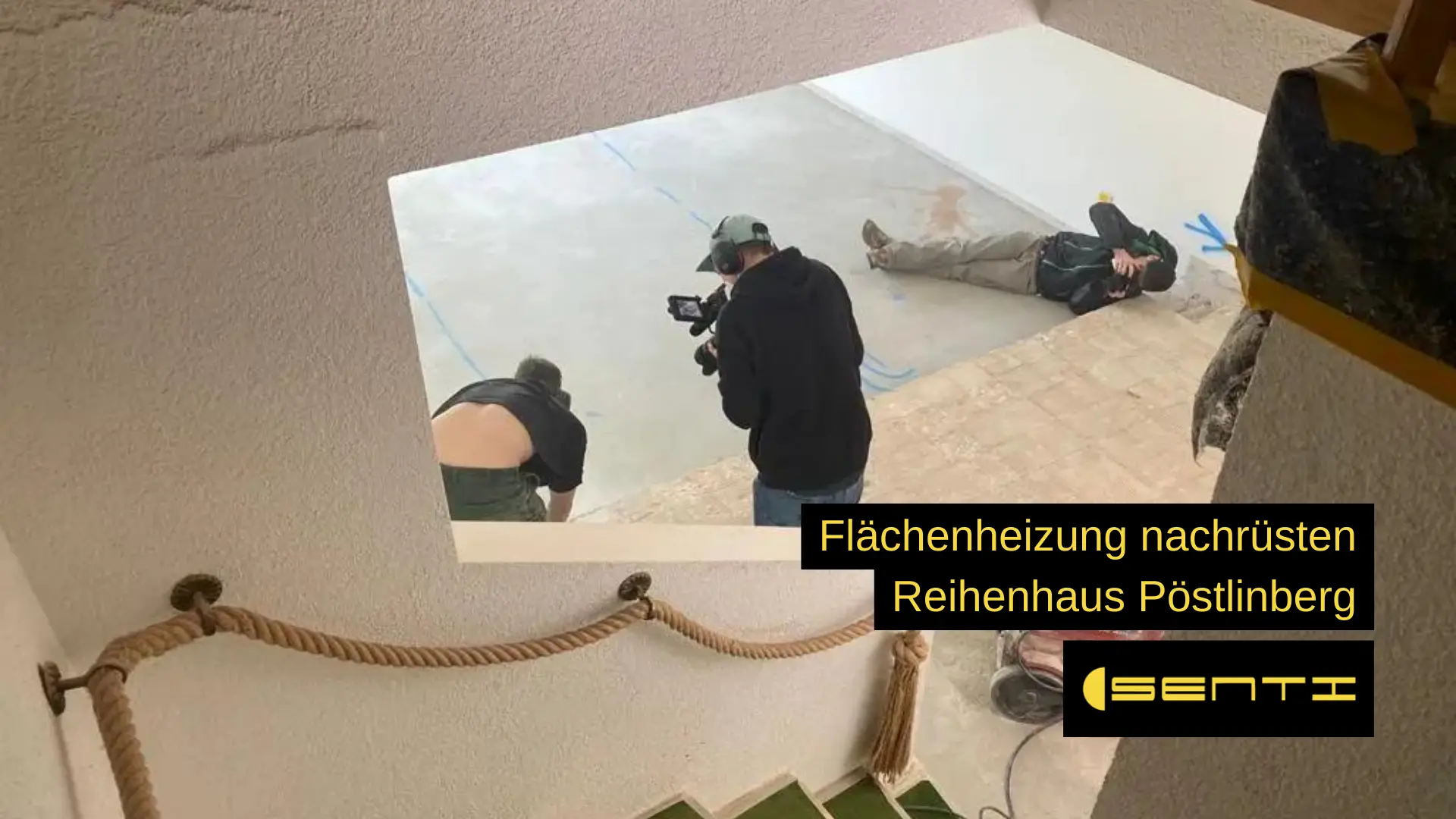 Flächenheizung nachrüsten Reihenhaussanierung Linz Pöstlinberg