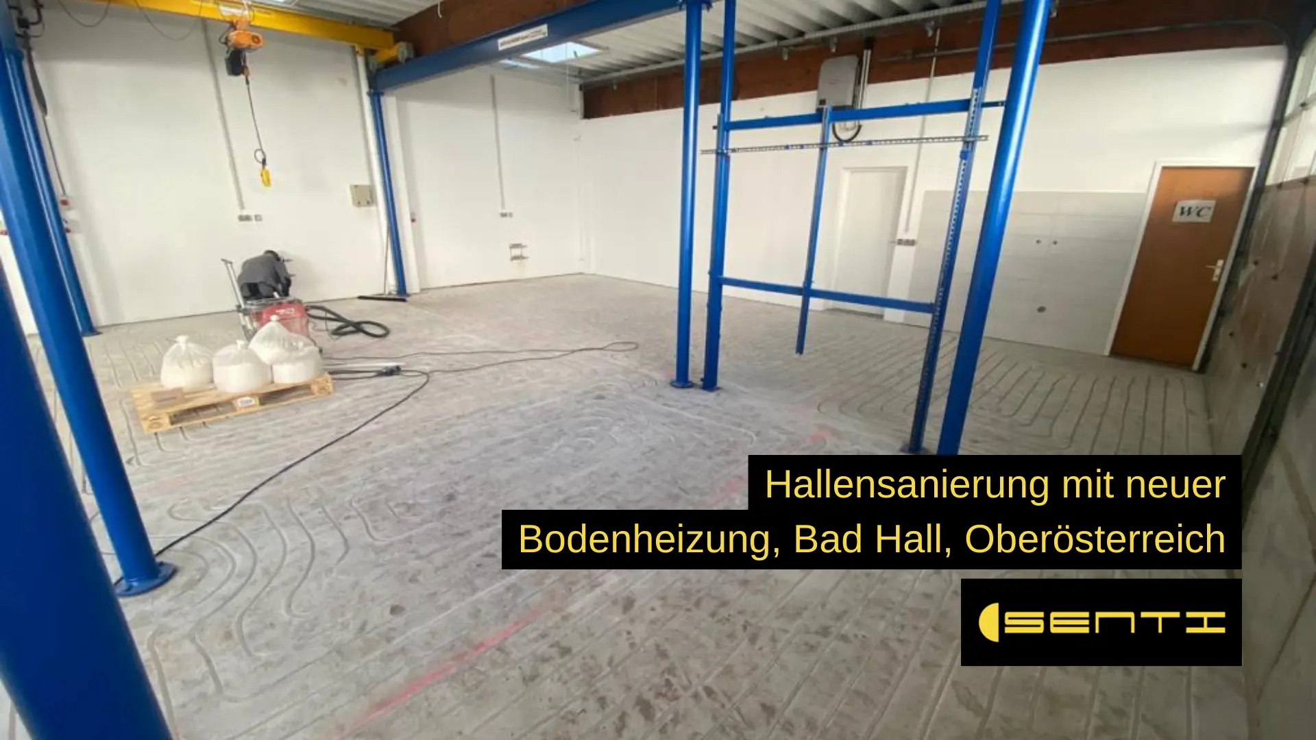 Bodenheizung Hallensanierung Sanierung Betonboden, Senti